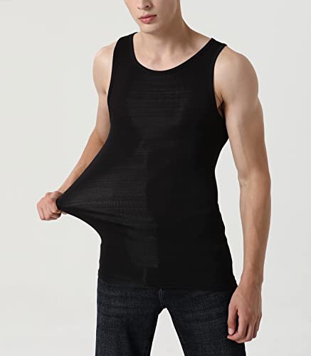 Comfneat Men's 4-Pack Cool Feeling A-Shirts Viscose Undershirts Sports Singlets4