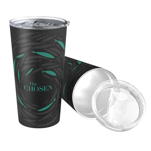 The Chosen - Vaso Térmico Oficial A Contracorriente para Llevar, de Acero Inoxidable - Negro (500 ml) | Merchandising Oficial