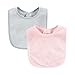 Hudson Baby Unisex Baby Rayon from Bamboo Bib with Waterproof Lining 10pk, Pink Black, One Size