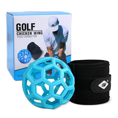 ゴルフ 練習器具 ゴルフスイングトレーナー スイング矯正器 男女兼用 初心者向け 簡単装着 室内練習対応（ブルー） [並行輸入品]