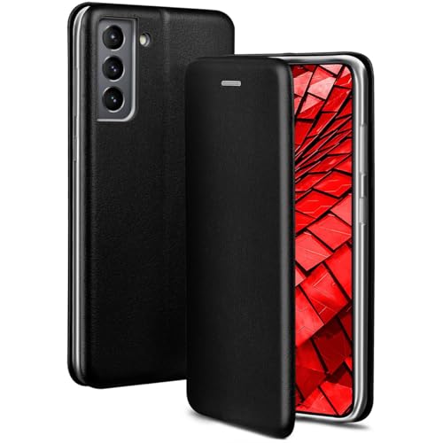 Étui de protection à rabat Samsung S21 Plus ONEFLOW en cuir noir
