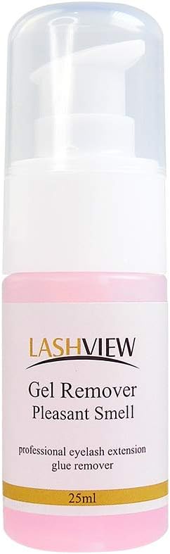 LASHVIEW Professional Eyelash Extension Plain Gel Remover Fast Acting Removing Eyelash Extension Glue Pink 25ml With Pleasant Smell For Eyelash Extension Grafting Use