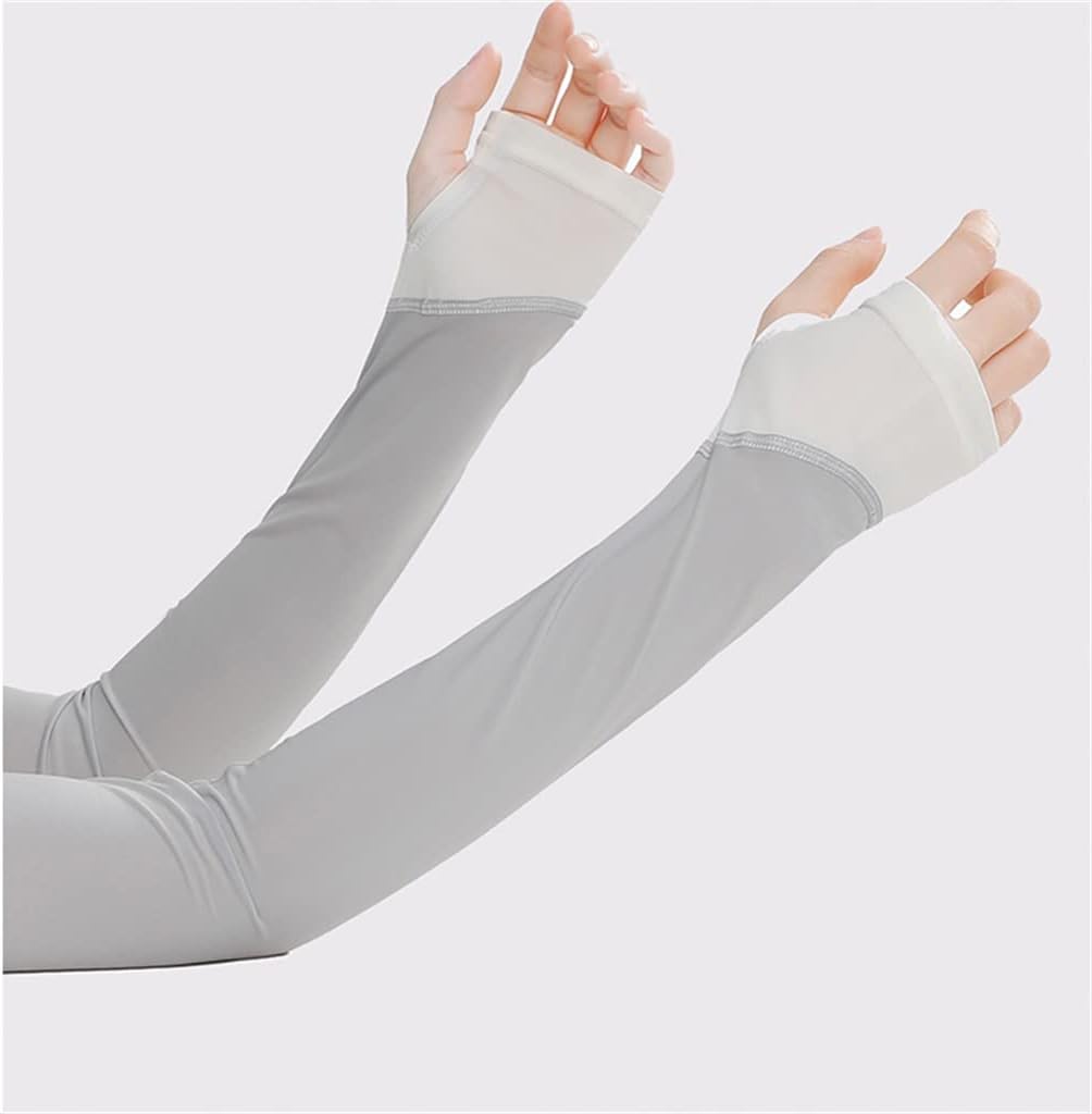 HBJWOV Ice Sleeve Women's Ice Silk Sleeve Thin Section Driving Riding Breathable Sleeve Arm Guard(E)