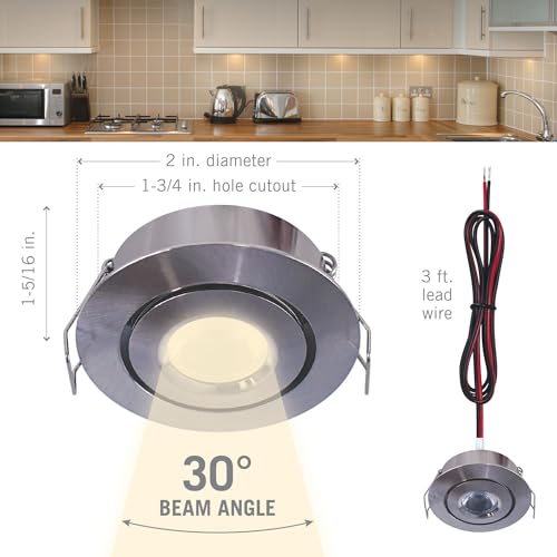 Image of Armacost Lighting Swivel Recessed LED Light, Warm White Light (2700K), Matte White Finish 212318
