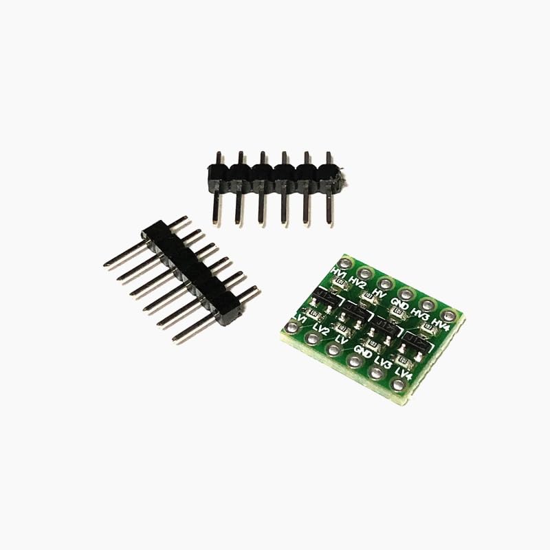 Teyleten Robot 4 Channels Logic Level Converter Bi-Directional Module Shifter I2C IIC 3.3V - 5V for Arduino Green 50PCS2