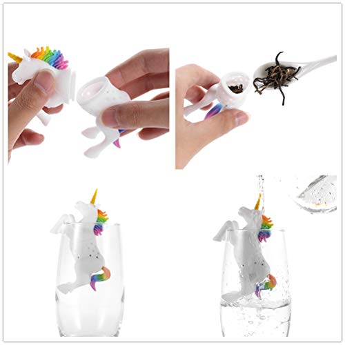 Silicone Tea Infuser For Loose Leaf Tea, Unicorn Silicone Loose Leaf Herbal Tea Strainer Tea Filter For Tea Drinkers, Gift For Gril #TOP4