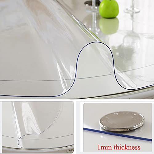 Protection Nappe Plastique Transparent 2mm Épais pour Table de Réunion - 6