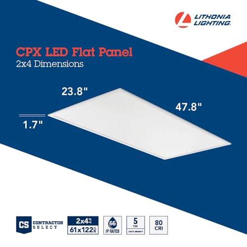 Image of Lithonia Lighting CPX 2x4 LED Flat Panel Light Adj Lumens, 3-in-1 CCT