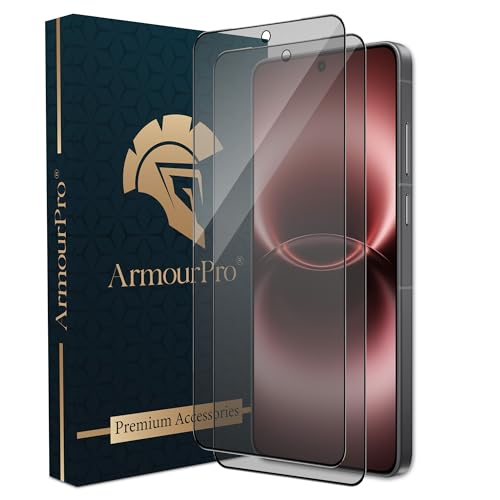 Image of ArmourPro Anti-Glare Matte Tempered Glass for Vivo X300 Ultra, Pack of 2 - Anti Fingerprint Screen Protector, 9H Scratch Resistant, Smooth Touch, Full Edge to Edge Coverage
