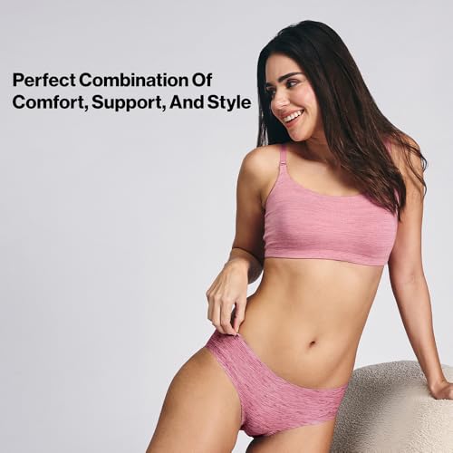 Image of Nykd (NYB430) Breathe Cotton Non Padded & Non Wired Full Coverage Women Slip On Bra with Detachable Multiway Strap for Styling | Hidden Side Shaping Sling for Gentle Lift with Elevated Slub Texture
