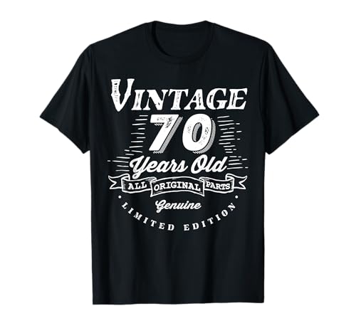 70 Year Old Vintage Limited Edition 70th Birthday T-Shirt