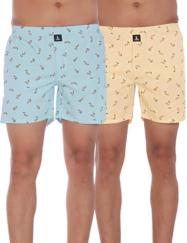 Image of Cotton Boxer Shorts for Men, Breathable, Comfortable & Lightweight (Pack of 2)