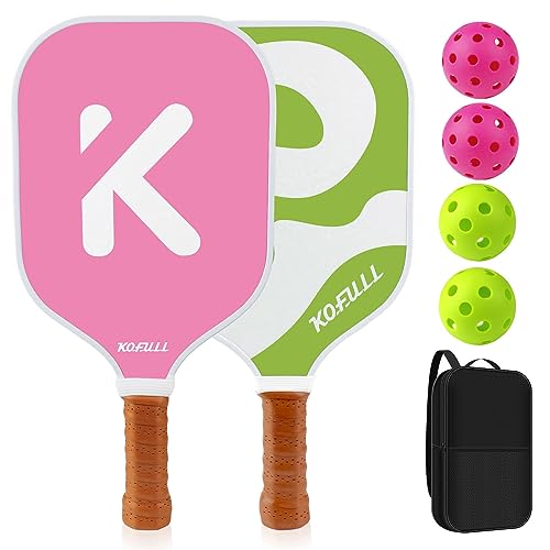 Juego De Palas De Pickleball, 2 Par Raquetas De Pickleball De Fibra Juego De Palas De Pickleball, 2 Par Raquetas De Pickleball De Fibra