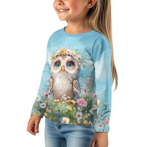 Image of Uourmeti Girls Graphic Tees Long Sleeve T Shirts for Teens Casual Tshirts Junior Sportswear Fall Tops