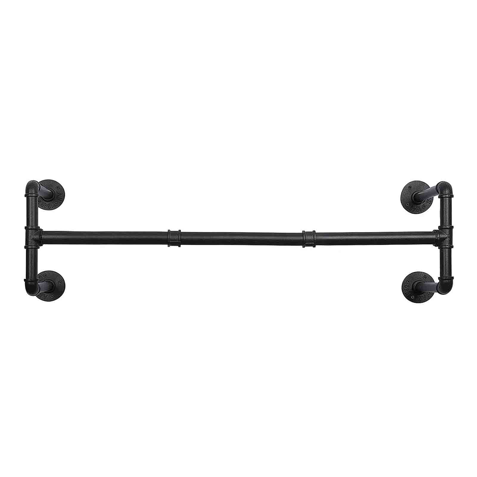 Rails de suspension en tuyau de fer industriel pour organiser votre dressing et entrée