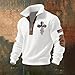 Quarter Zip Pullover Men Christian Sweatshirts for Men Jesus Cross American Flag Print Pullover Fleece Lined Quarter Zip Stand Collar Sweaters Inspirational Fashion Muscle Polo Shirts White XL