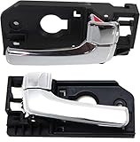 Garage-Pro Front Interior Door Handle Compatible with 2006-2012 Kia Sedona and 2007-2008 Hyundai Entourage Chrome, with door lock button, Set of 2, Driver and Passenger Side