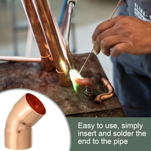 Evite fugas en HVAC con el conector de codo de cobre YOKIVE de 45° 4