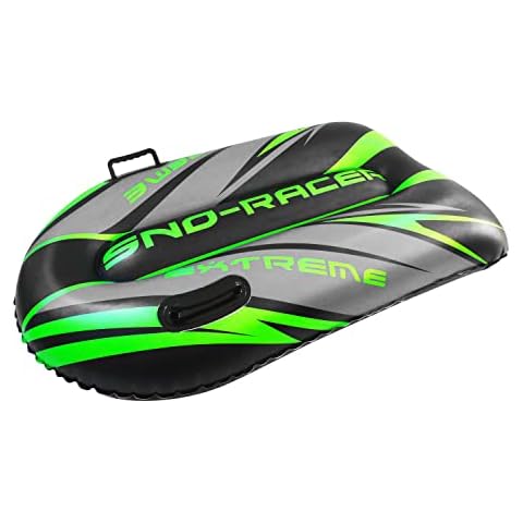 CocoNut Outdoor- 48” Inflatable Toboggan Sled- Green Typhoon Heavy Duty Snow Sled with Sturdy Handles for Kids, Teens and Adults-Cold Resistant Toboggan -Lightweight Tube for Boys and Girls Cover