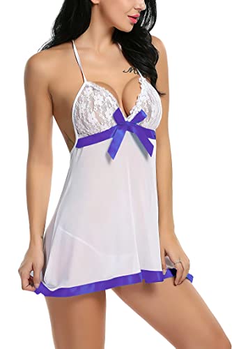 Image of Babydoll Nightwear Lingerie with Panty Short Transparent Nighty for Women Bra Panty Set for Women Baby Doll Night Dress Babydoll Lingerie for Honeymoon