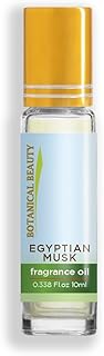 Botanical Beauty EGYPTIAN MUSK FRAGRANCE OIL ROLL-ON 0.338 FL OZ (10 ML) Rollerball Perfume, Alcohol-Free, Long Lasting