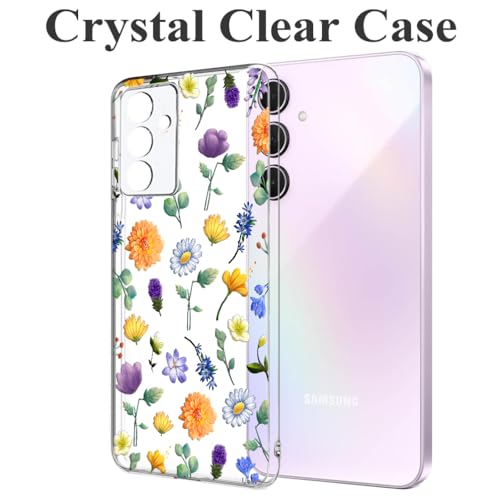 Coque Galaxy A35 5G transparente à fleurs pour protéger votre mobile en terrasse - 3