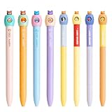 ARYIMYDP 8 Schnell Trocknende Stifte,2 Sets,Drehgriffel,Drehbare Gesichter Zum Verwundern,Lustiger Stressabbau,Niedliche Tiermotive, 0.5 Mm Schwarze Tinte,Geschenk Zum Schulanfang Und Zur Kommunion