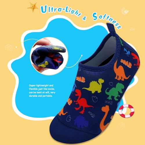 Image of WateLves Kids Water Shoes Toddler Girls Boys Barefoot Non-Slip Quick Dry Aqua Socks for Beach Swim Walking
