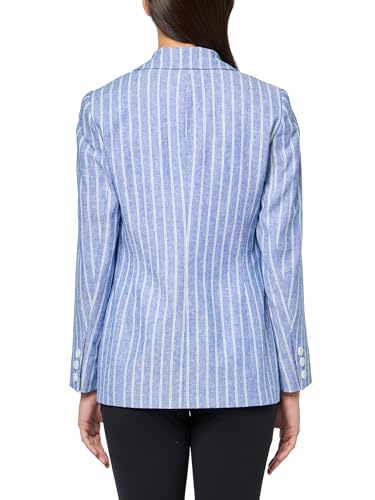 Anne Klein Women's Stripe Faux Double Breasted Jacket W/Not2