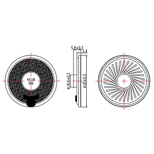Tweeter interno de 45 mm impermeable de 1W para recambios de altavoz duraderos 3