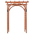 EnjoyShop Premium Outdoor Wooden Cedar Arbor Arch Pergola Trellis Wood Garden Yard Lattice
