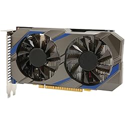 Tarjeta Gráfica para Juegos GTX 750 TI 4GB, Tarjeta Gráfica para Videojuegos GDDR5 de 128 bits, Tarjeta Gráfica GPU para PC DisplayPort DVI D, Sistema de Refrigeración de Doble