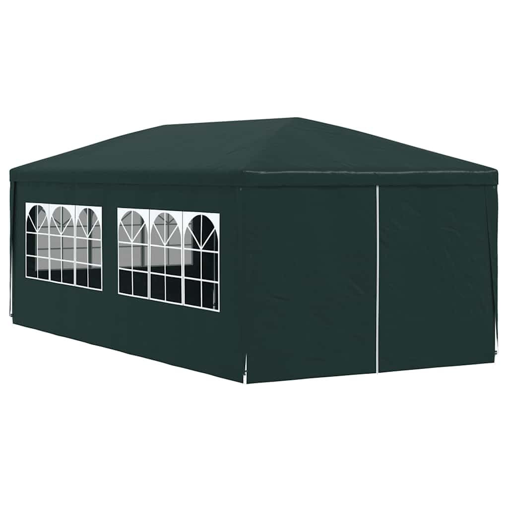 Partyzelt 3x6 m Gruen pavillon festzelt gartenzelt faltpavillon ueberdachung wetterfest uv Schutz stabil Fuer terrasse, Outdoor, Camping, Event, Grillen und Strand