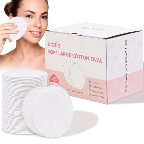 Oval Cotton Pads - Ultra-Soft Makeup Remover (100 Count)