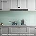 Adedeo Glass Subway Tile 3 x 6 Inch Pale Green for Kitchen Backsplash Bathroom Wall Pack of 32 Sheets