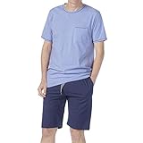 comazo earth Herren Schlaf-Shorty Bio-Baumwolle, Jeans, Gr. XXL