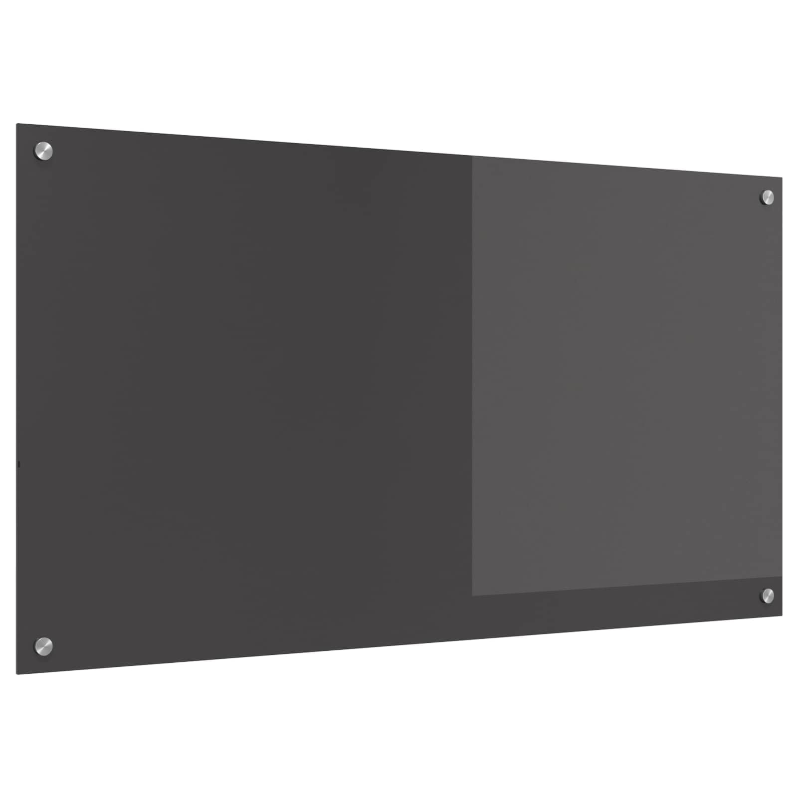 Solivagant Küchenrückwand Dunkelgrau 110 x 60 cm Gehärtetes Glas, Küche Esszimmer,Küchenhelfer -utensilien, 10.9 kg-42001312