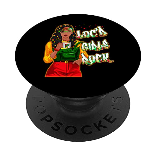 Locs Dreadloacked Black Women Natural Hair Loc'd Girls Rock PopSockets PopGrip Intercambiable