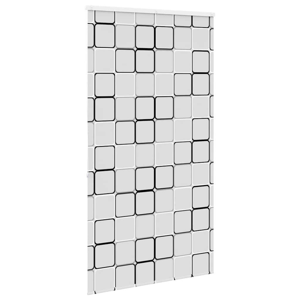 Cortina de ducha enrollable con casete de 140 x 240 cm, material PEVA impermeable, ancho de la tela 136 cm, con conector de cadena y riel de aluminio, ahorra espacio para baño, protección