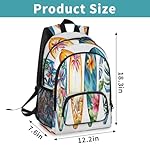 BICUUZHI Nautical Surfing Surfboard Laptop Backpack for Women Men 18.3 Inch Waterproof Large Computer Backpacks Nurse Bussiness Casual Bag - Image 3