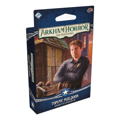 Asmodee, Arkham Horror: Das Kartenspiel – Tommy Muldoon, Ermittlerdeck-Erweiterung, DE-Version, kooperatives Expertenspiel für 1-4 Spieler ab 14 Jahren, Kartenspiel mit 45-180 Minuten Spielzeit