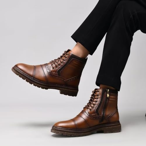 Image of Men's Chukka Boots Genuine Leather Ankle Boot for Men Classic Casual Oxford Style Footwear
