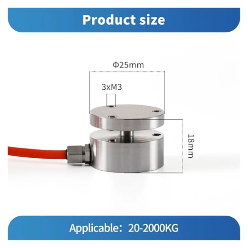 Precision Digital Force Gauge with Load Cell Sensor - Push Pull Dynamometer for Measuring Force, Weight & Pressure, High Accuracy ±0.05% F.S, 0-50KG Capacity