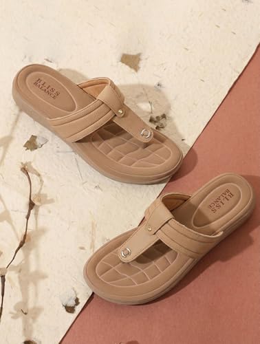 Image of Extra Soft Women's Comfortable Highcushioned Doctor Slippers|Flip-Flops Fashionable Casual & Stylish|Lightweight & Breathable Chappals|Outdoor Sandals Ladies&GirlsBB928