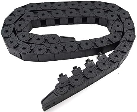 Befenybay 10mm x 11mm Length 1Meter Black Plastic Open Type Cable Wire Carrier Drag Chain Towline R18 for 3D Printer and CNC Machines (10mmx11mm-Outside Open)