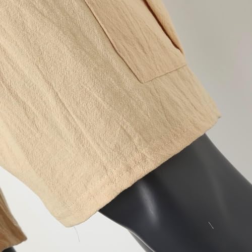 Pantalon uni effet peinture mode décontractée poches été - 4