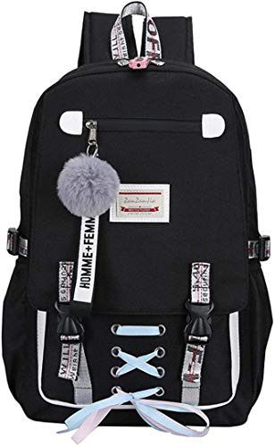 YONKINY Mochila Portátil Escolares Juveniles Chica Chico Antirrobo USB de Seguridad