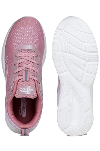 Image of ATHCO Womens Nyla Running Shoes for Woman with Soft Flexible Memory Foam Women's Shoes for Walking Gym Training,Casual, Sports, Lightweight Lace up Athletics Slipon Running Shoes for Ladies & Girls