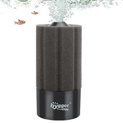 hygger Aquarium Sponge Filter 20-55 Gallon Fish Tank Filter for Breeding Fry Shrimp Snails Betta Air-Powered Filter with Reusable Biochemical Ball Spare Sponge Foam Filter