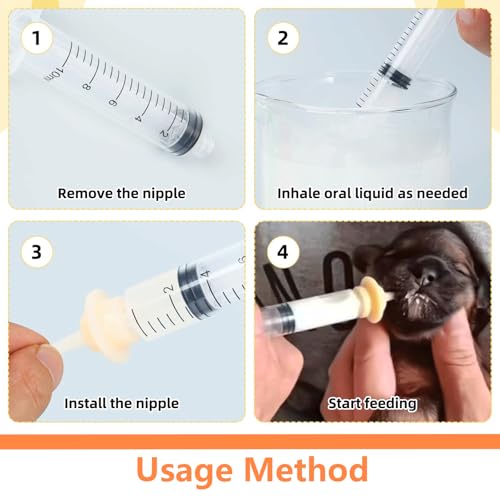 Cosmeria Hochwertiges Kitten Fütterungsset Mit Silikon-Saugern, Wiederverwendbar Und Vielseitig Für Alle Kleintiere